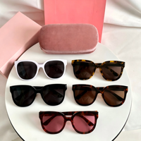 Lunettes de soleil unisexes tendance papillon transparentes, monture carrée pleine, verres dégradés en PC, protection UV400, vente en gros