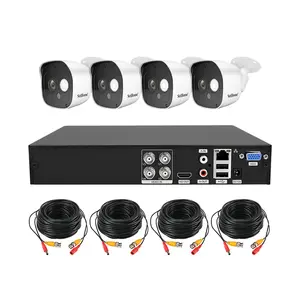 Venda quente TVI/AHD/DVR/NVR/CVI barato 4CH analógico XVR CCTV sistema de câmera sistema de vigilância câmera IP Kit DVR H.265 bala