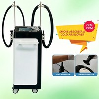 Appareil de refroidissement cutané cryogénique à -30 degrés, absorbeur de fumée 2-en-1, souffleur d'air froid pour traitement esthétique au laser, dispositif de réduction de la douleur
