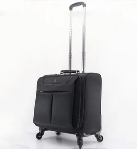 Logotipo personalizado 18 "<span class=keywords><strong>Bolsa</strong></span> de equipaje de mano rodante <span class=keywords><strong>Cabina</strong></span> Piloto suave Llevar en 4 ruedas Spinner Caso Vuelo Trolley Avión Maleta de <span class=keywords><strong>viaje</strong></span> - Product Image 2