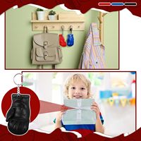 Porte-clés mini gants de boxe 3D de 7,5 cm, porte-clés sportif en forme de gant de boxeur, cadeau promotionnel pour anniversaire, Nouvel An, Halloween
