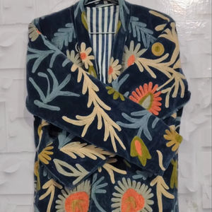 Chaqueta suzani tie dye tnt, chaqueta larga suzani para mujer, estilo bohemio, gitano, crewel, ideal para primavera, festivales, regalo especial. - Product Image 1