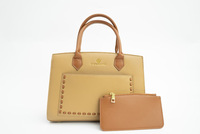 Ensemble 2 en 1, sac à main en cuir PU pour femme, sac bandoulière avec mini pochette pour les trajets quotidiens, tendance
