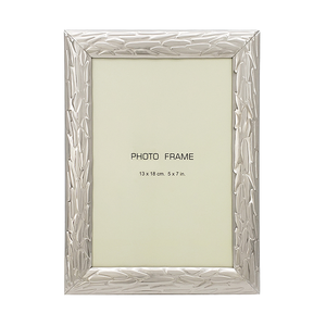 Marco de Fotos de Metal Plateado Texturizado, Marco Decorativo de Pared, Marco de Hierro Moderno con Relieve para Decoración del Hogar - Product Image 1