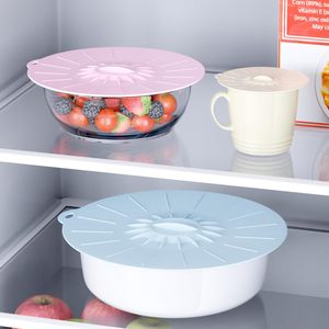 Juego de tapas de silicona de 5 tamaños, cubiertas antisalpicaduras para microondas, tapas de succión reutilizables resistentes al calor para sartenes y estufas, herramientas especiales - Product Image 4