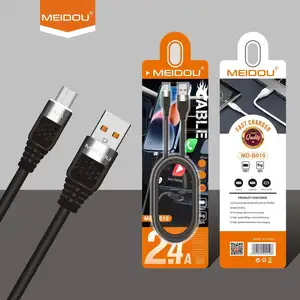 MEIDOU – câble de données Usb pour Iphone, Samsung, Huawei, Micro, charge rapide, Type C, 2,4a, 1m