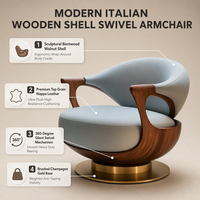 Fauteuil individuel moderne de loisirs, design minimaliste italien en noyer noir, chaise Ingot de luxe léger, réglable pour salons