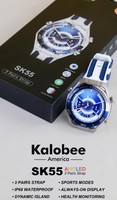 Nuevo Reloj Inteligente SK55 con Pantalla AMOLED Android, 3 Pares de Correas, Llamadas por BT, Pantalla Siempre Encendida, Dynamic Island, Salud, Resistente al Agua IP68
