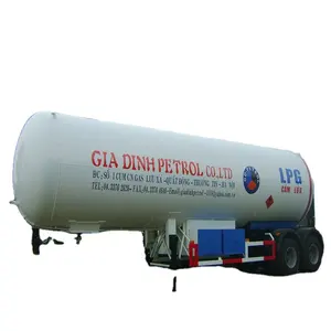 Semirremolque de tanque de Gas licuado de petróleo, cilindro de transporte de 2 ejes LPG, semirremolque de propano, entrega, fabricante