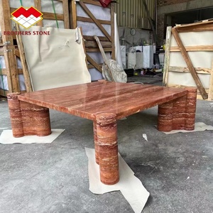Modern Minimalist Contemporary Travertine Side <strong>Table</strong> Living Room <strong>Coffes</strong> Marble Round <strong>Small</strong> Coffee <strong>Tables</strong> - Product Image 4