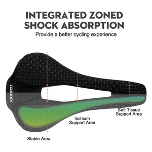 TOSEEK <span class=keywords><strong>Selle</strong></span> de Vélo en Carbone Coussin de Siège Ultraléger pour Vélo de Route <span class=keywords><strong>VTT</strong></span> Accessoires de Bicyclette - Product Image 5