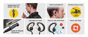 Auricular Ulefone Usmart H01 para walkie-talkie, comunicación bidireccional, funciona con Zello, manos libres, PTT - Product Image 2