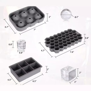 Moldes de Silicona para Cubitos de Hielo Cuadrados, Precio de Fábrica, para Hacer 8 Cubos de Hielo Gigantes para Whisky, Tamaño Grande - Product Image 1