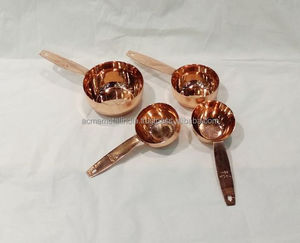 ช้อนตวงโลหะชุบทองในการออกแบบสแตนเลสตอกเพื่อการวัดที่ทันสมัยสำหรับห้องครัว - Product Image 2