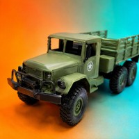 Camion militaire RC à l'échelle 1/16, 6x6, transport routier, 2,4 GHz, véhicule télécommandé, chargeur, lumières, prêt à l'emploi, intérieur-extérieur, pour enfants