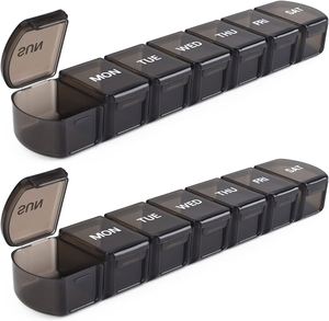 กล่องใส่ยาพลาสติกแบบรายสัปดาห์ 7 วัน กล่องเก็บยา กล่องจัดระเบียบยา - Product Image 1