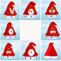 Chapeau de Noël en fourrure pour parents et enfants, chaud pour l'hiver, motif Père Noël avec impression numérique, pour bébés, unisexe