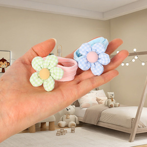 Attaches pour cheveux en forme de fleur pour filles, bandes élastiques en tissu pour queue de cheval, accessoires pour coiffure à usage quotidien - Product Image 2
