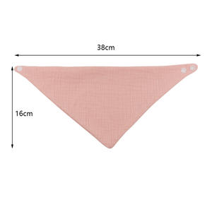 Couleur unie basique mousseline Triangle coton bavoir 0-4T garçon Girs <span class=keywords><strong>nouveau</strong></span>-<span class=keywords><strong>né</strong></span> Double gaze bébé bavoirs en gros écharpe bave - Product Image 6