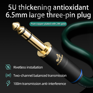 <span class=keywords><strong>Cable</strong></span> de Audio HIFI de una pieza de 6,5mm, doble blindaje, núcleo OCC, extensión <span class=keywords><strong>auxiliar</strong></span> estéreo, Conector de 6,35mm, M/M, <span class=keywords><strong>Cable</strong></span> de Audio TRS de 6,5mm - Product Image 5