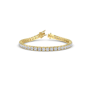 Deslumbrante Brazalete de Oro Rosa con Diamantes Cultivados en Laboratorio, Diseño Unisex para un Atractivo Único, Acabado Pulido, Corte Radiante, Hipnotizante - Product Image 4