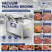 Machine d'emballage sous vide à double chambre automatique pour fromages, plats préparés, produits carnés et aliments surgelés