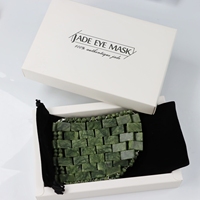 Offre Spéciale cristal naturel Quartz Jade sommeil masque pour les yeux beauté gemme bandeau tricot Technique glace outil Gua Sha Jade rouleau yeux sains