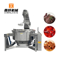 Cuiseur planétaire industriel avec agitation par raclette et décharge inclinable pour base de fondue