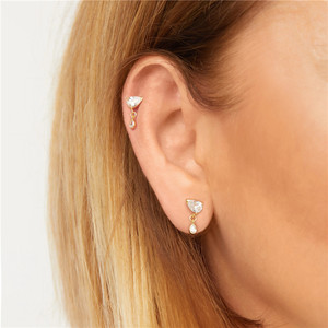 Pendientes de Plata de Ley S925 con Circonitas Micro Marquise de 18k, Diseño de Moda ROXI - Product Image 5