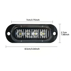 Luz estroboscópica DE EMERGENCIA superbrillante de 4 LED, baliza intermitente, luz de advertencia de nueva condición para camiones, carretillas elevadoras, coches - Product Image 2