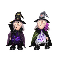 Fantôme Festival Fête Scène Ornements Maison Halloween Décorations 16.5 "Sorcière Fantôme avec Lumière Multicolore Danse Musicale