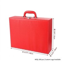 Boîte de mahjong américaine de luxe personnalisée avec 166 tuiles de mahjong vides pour le rangement. Boîte en cuir pour achat en gros.