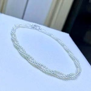 Wholesale 4-5mm Natural Pearls <b>Necklace</b> Double-<b>Layer</b> Fried Dough Twists <b>Fashionable</b> Versatile Bright Gift Box Included - Product Image 4