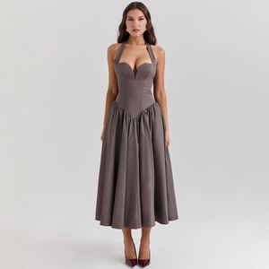Abito estivo di lusso da donna 2024 elegante rosso vestibilità e svasato abito di compleanno abito lungo Casual <span class=keywords><strong>Sexy</strong></span> <span class=keywords><strong>abbigliamento</strong></span> <span class=keywords><strong>femminile</strong></span> - Product Image 3