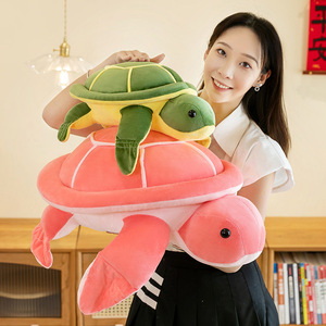 Juguetes de peluche rosa de tortuga verde, cojín suave de tortuga, almohada <span class=keywords><strong>Oogway</strong></span>, respaldos, Tortuga de ojos grandes, muñecos de peluche, regalo para niños - Product Image 3