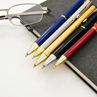 Kustom 1.0mm pulpen logam Gel pena berputar inti alat tulis kreatif alat iklan untuk pencetakan Logo