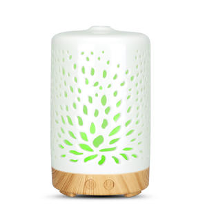 Tc-12 Leaf Dropper Ceramic Aroma Diffuser 0.5L Fog Type Humidifier With <b>Timer</b> <b>Plug</b> <b>In</b> For Home And Commercial Use - Product Image 2