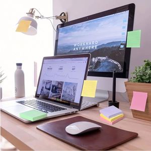 Cute Assorted Vibrant Color Lined Sticky Notes Multicolor Adhesive <b>Memo</b> <b>Pads</b> Customizable Office School Stationery - Product Image 6