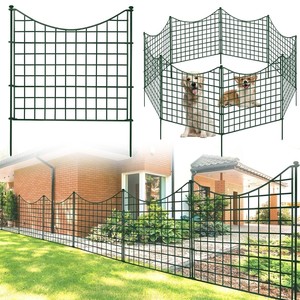 Panel <span class=keywords><strong>de</strong></span> Valla Ecológico <span class=keywords><strong>de</strong></span> Acero con Recubrimiento en Polvo, a Prueba <span class=keywords><strong>de</strong></span> Roedores, para Jardín, Césped, <span class=keywords><strong>Perros</strong></span> y Animales, Borde Enlazable para Patio y <span class=keywords><strong>Parque</strong></span>, Verde - Product Image 1