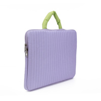 Funda para Portátil de Color Contrastante Resistente al Agua para 13-14 Pulgadas, Bolsa para Computadora de Nailon Resistente a Impactos, Resistente a Arañazos con Forro de Felpa