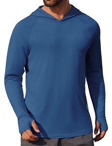 เสื้อฮู้ดและเสื้อกันหนาวแขนยาวสำหรับผู้ชาย, เสื้อฮู้ดป้องกันแสงแดดแขนยาวน้ำหนักเบาแห้งเร็วเสื้อตกปลาโลโก้ - Product Image 2