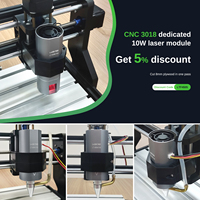 LASER TREE Nouvelle Arrivée Module Laser Air Assist 10W Puissance Optique pour Mini 3018 CNC Machine De Découpe Routeur DIY pour Bois Cuir