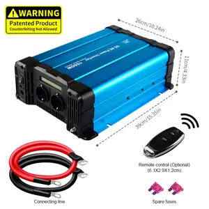 12V 24V 48V Dc Ac 110v 220v 1500w 순수 사인파 전원 인버터 및 컨버터