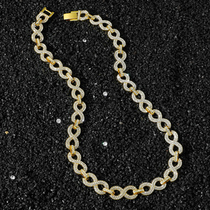 Nuevo Collar de Cadena con Símbolo de Infinito Geométrico de Aleación, Estilo Hiphop, para Hombre, Joyería de Moda al por Mayor - Product Image 3
