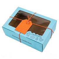 Boîtes à cupcakes et biscuits en gros avec fenêtre, boîtes à pâtisserie de haute qualité, boîtes d'emballage pour gâteaux et biscuits avec impression numérique