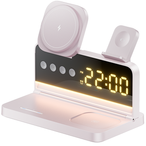 Estación de Carga Inalámbrica Plegable 4 en 1, Carga Rápida Magnética de 15W con Reloj y Luz Nocturna para <span class=keywords><strong>iPhone</strong></span>, <span class=keywords><strong>Apple</strong></span> Watch y AirPods - Product Image 2