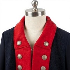 Manteau pour homme de style historique à manches longues avec boutons sur le devant, vêtement d'extérieur, uniforme de costume, manteau d'extérieur - Product Image 4