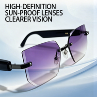 Lunettes Intelligentes IA Sans Monture Verres Dégradés Interchangeables Montures Multicolores Traduction Multilingue Connectivité Unisexe