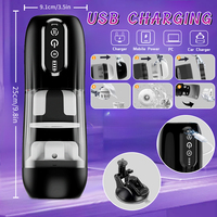 Masturbateur Électrique Masculin 10 Modes de Vibration et de Poussée Jouet Sexuel Automatique Godet de Masturbation pour Hommes Machine de Masturbation Masculine