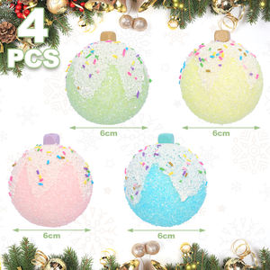 TANGXI 6cm 4PCS Boules en mousse macaron colorées de haute qualité - Parfaites pour les décorations de fête et les travaux manuels Boule de Noël de luxe - Product Image 3